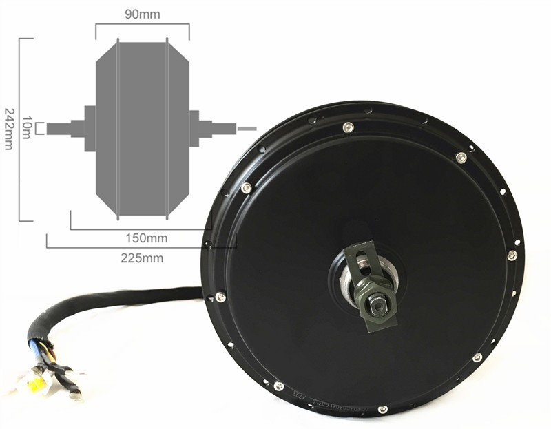 طقم تحويل الدراجة النارية إلى  - مراجعة 72V 5000W Hub Motor Kit وسعره