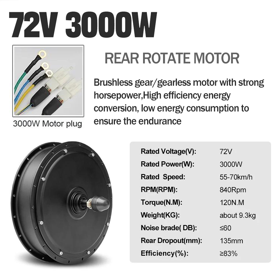 طقم تحويل الدراجة الكهربائية 7 - مراجعة Ebike Conversion Kit 72V 3000W وسعره